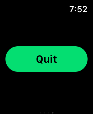 Match quit on Apple Watch