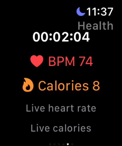 Tennis heart rate and calorie tracking on Apple Watch