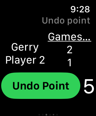 Undo point in Tug of War on Apple Watch